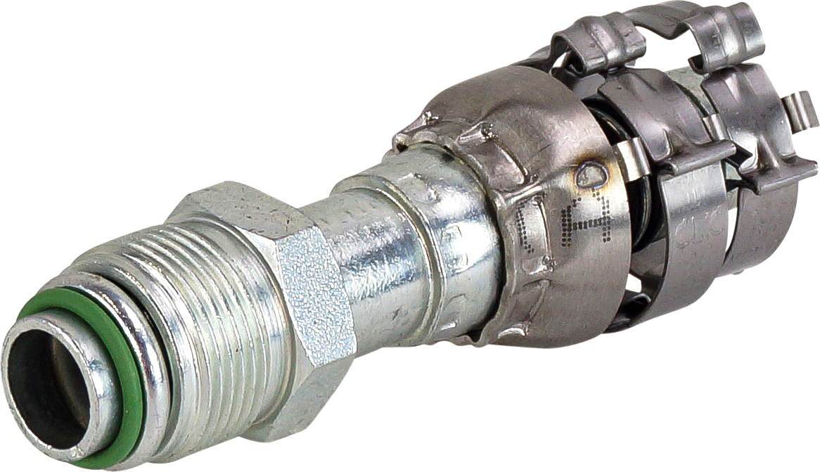 HOSE FITTING, SUPERFLEX HD, MOR, STR, #10-#12, STEEL, STEP-UP