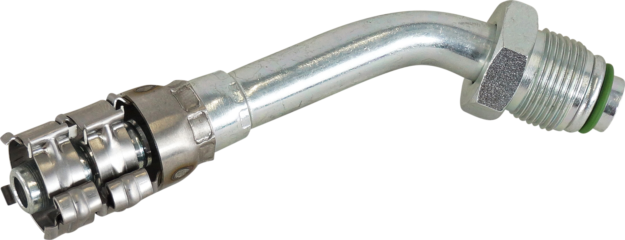 HOSE FITTING, SUPERFLEX HD, MOR, 45 DEG, #8, STEEL