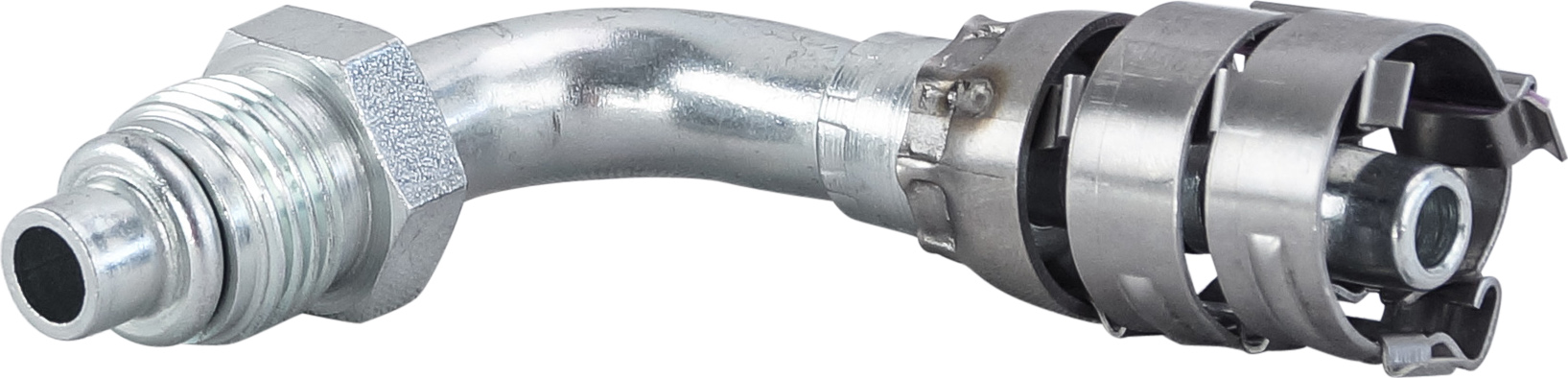 HOSE FITTING, SUPERFLEX HD, MOR, 90 DEG, #6, STEEL