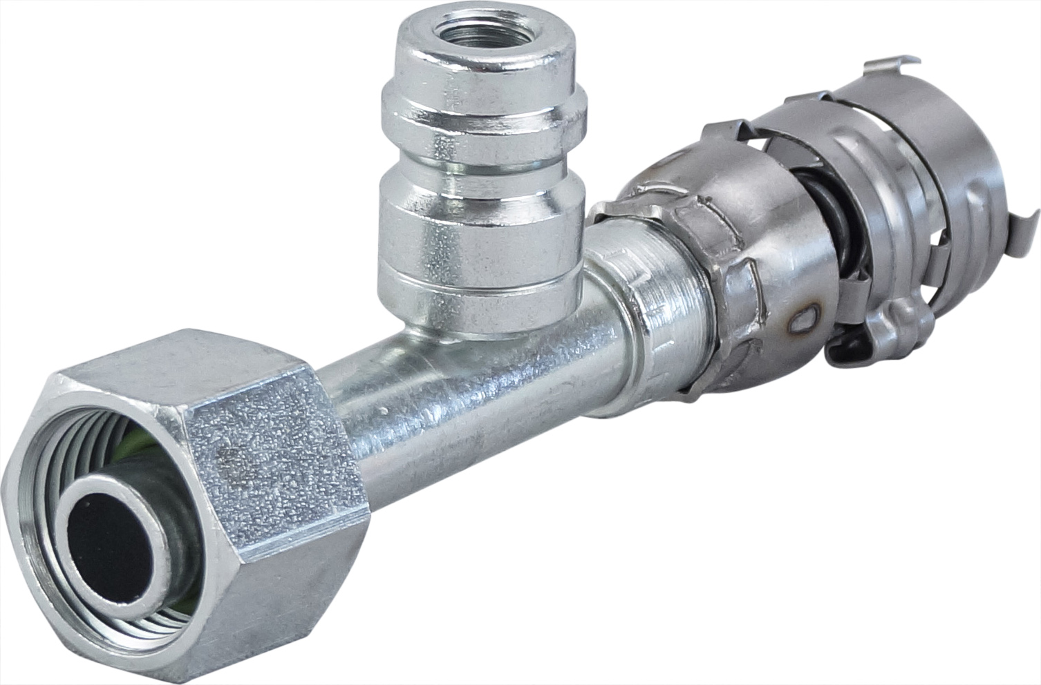 HOSE FITTING, SUPERFLEX HD, FOR, STR, #8, STEEL, R134A ACCESS