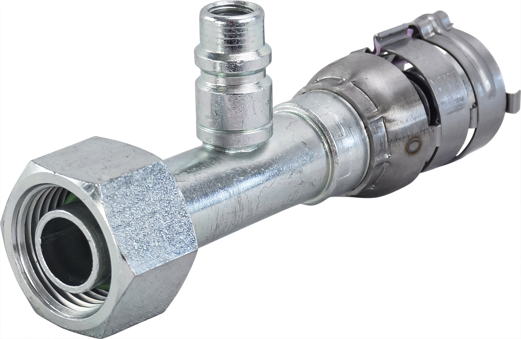 HOSE FITTING, SUPERFLEX HD, FOR, STR, #10, STEEL, R134A ACCESS
