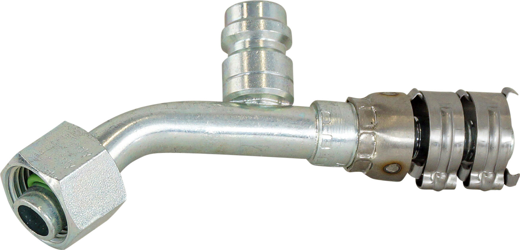 HOSE FITTING, SUPERFLEX HD, FOR, 45 DEG, #8, STEEL, R134A ACCESS