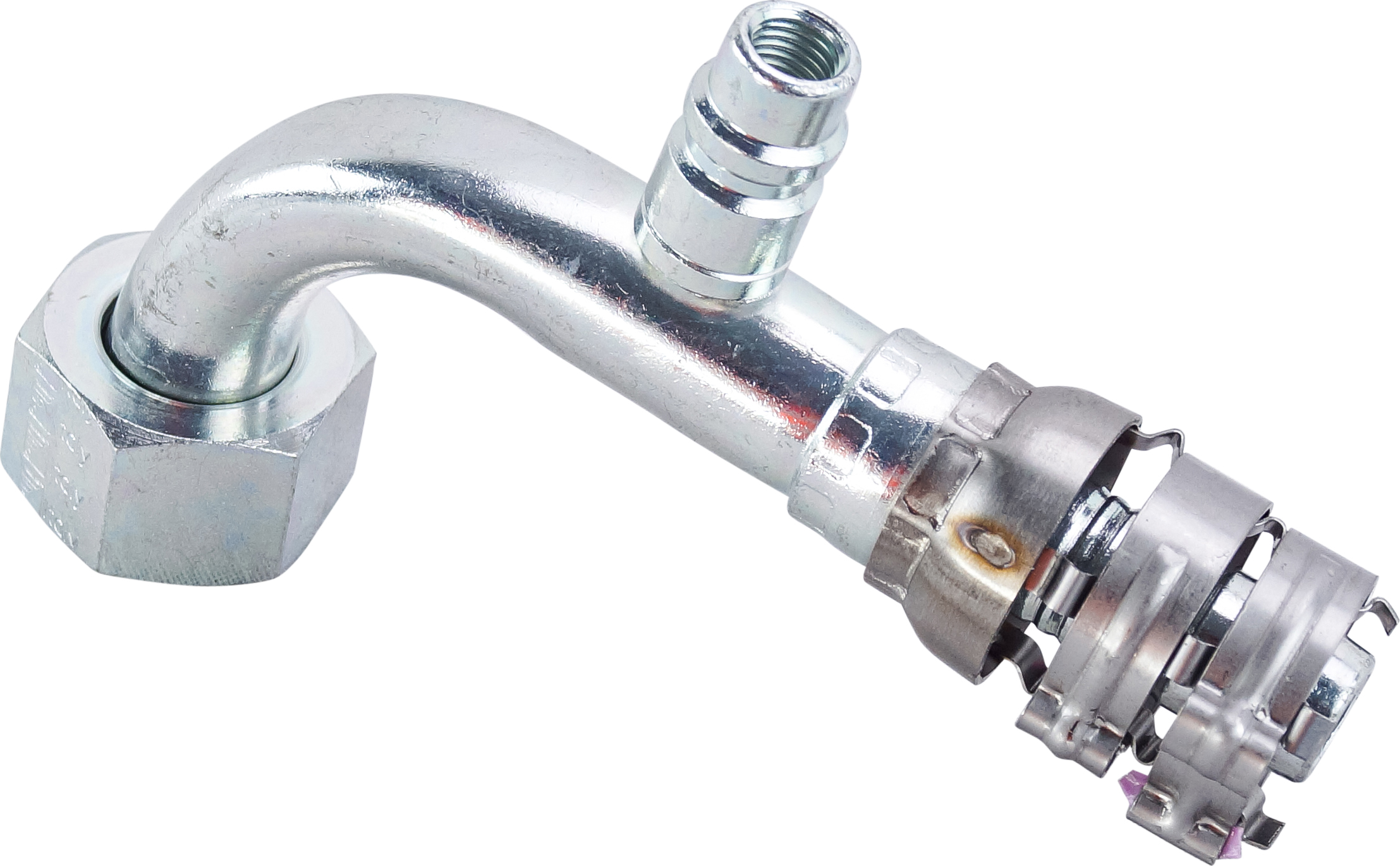 HOSE FITTING, SUPERFLEX HD, FOR, 90 DEG, #10, STEEL, R134A ACCESS