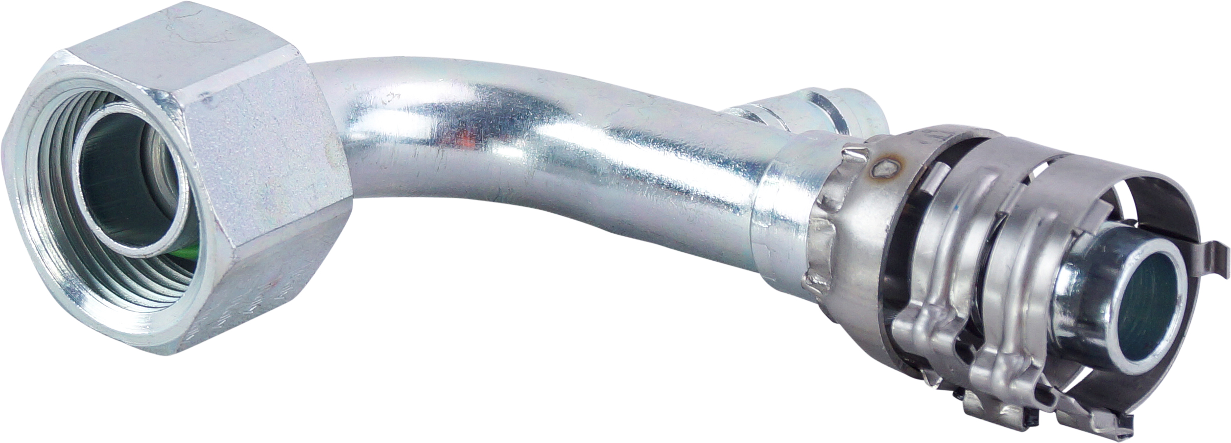 HOSE FITTING, SUPERFLEX HD, FOR, 90 DEG, #12, STEEL, R134A ACCESS