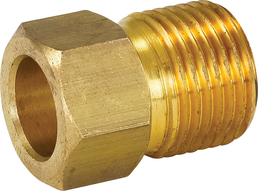 NUT, MIO, #8, BRASS, WELD-ON TYPE