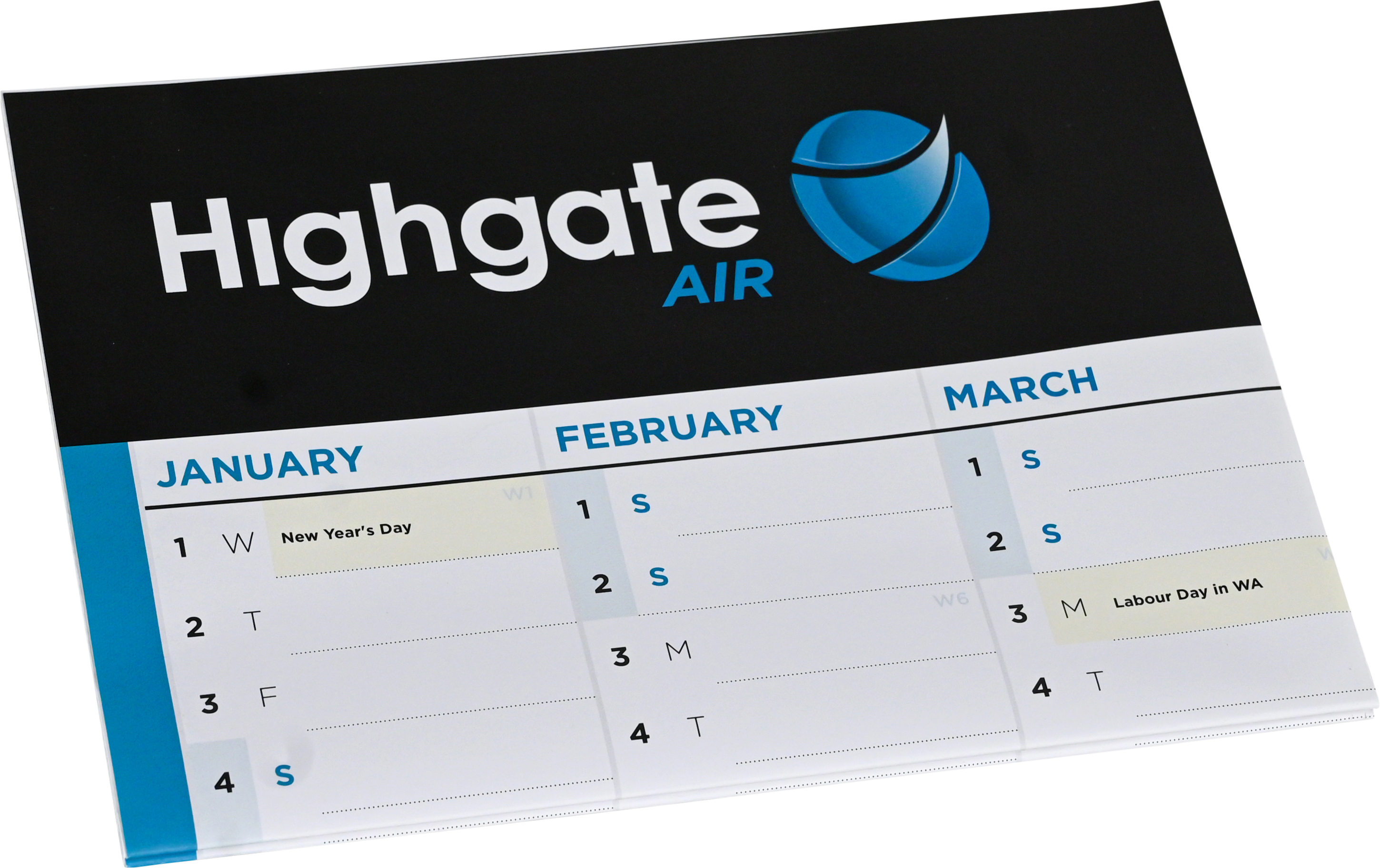 PROMOTIONAL PRODUCT, HIGHGATE AIR WALL PLANNER