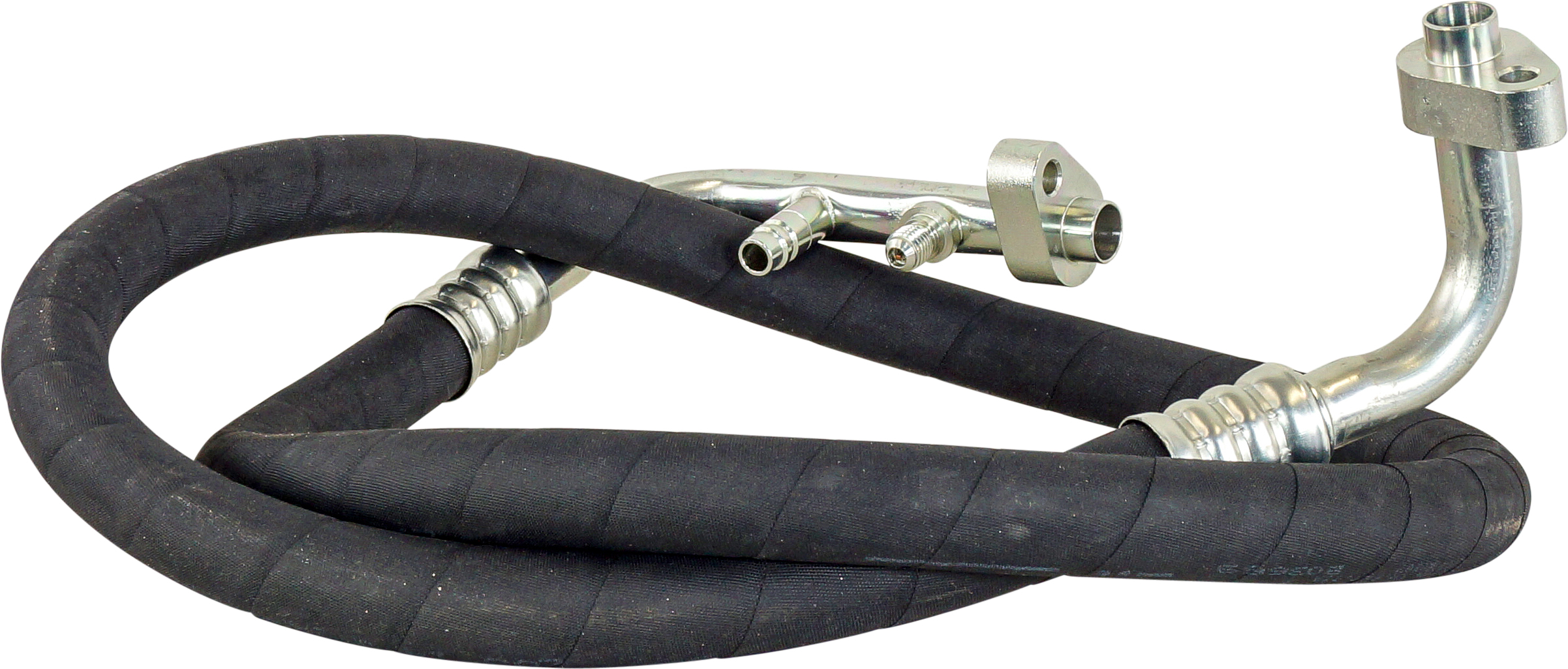 HOSE ASSEMBLY, CAT 777G, SUCTION LINE, ACCUMULATOR TO COMPRESSOR, PAD, WITH R134A ACCESS