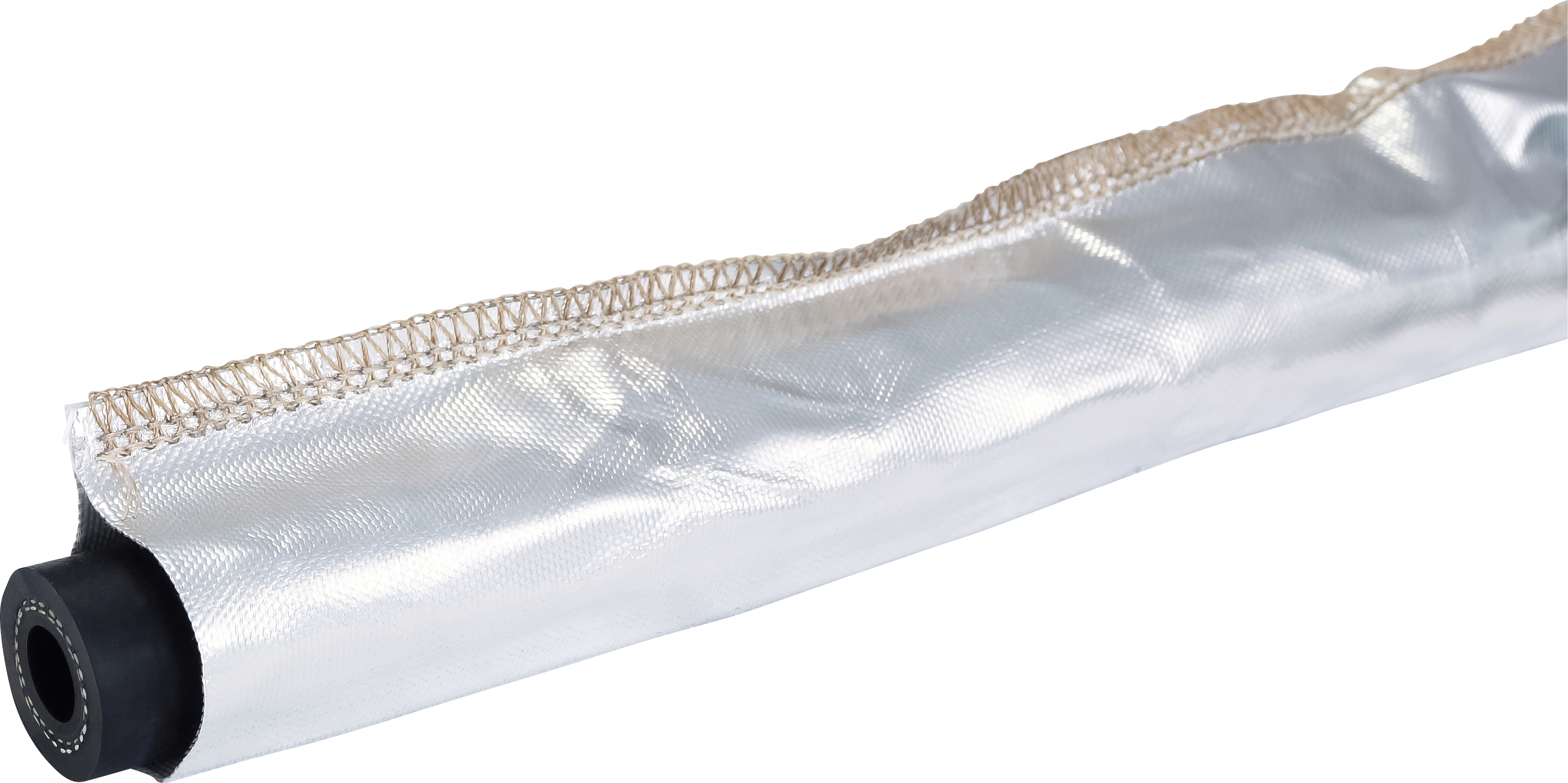 HOSE PROTECTION, #6-#12, 38 X 600MM, ALUMINIUM/FIBRE-GLASS HEAT RESISTANT SLEEVE