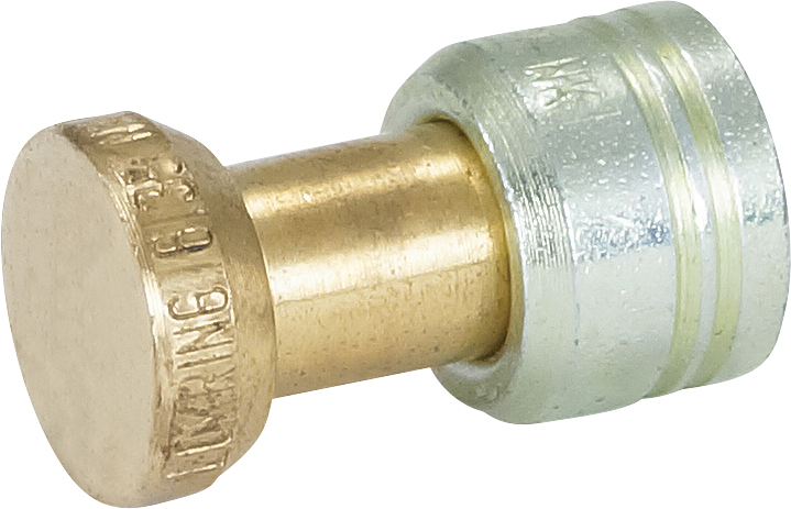 HOSE REPAIR FITTING, LOKRING, 8MM, BRASS, BLANK-OFF CAP