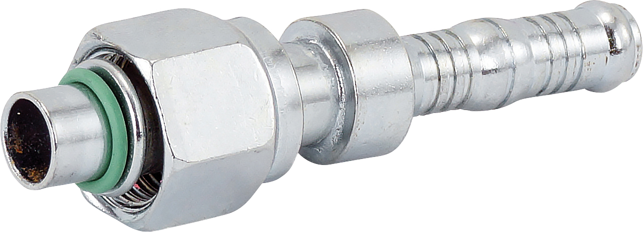 HOSE FITTING, LOKCLIP, FOR, STR, #8, STEEL, REDUCED BARRIER