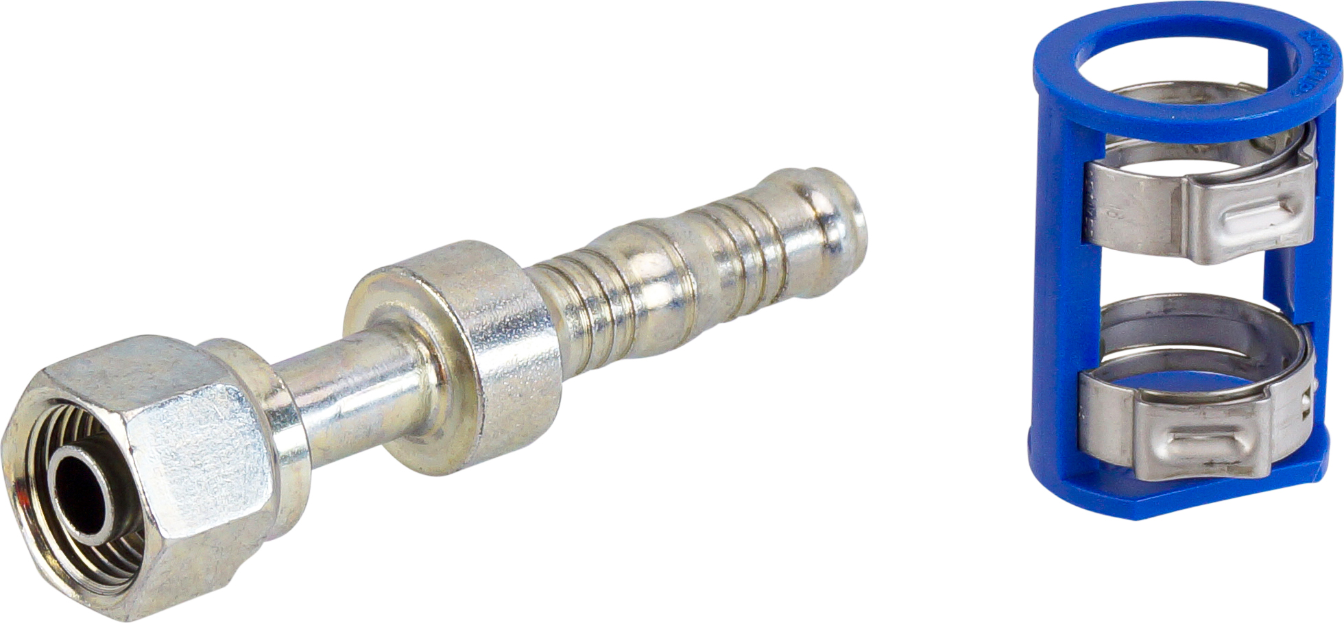 HOSE FITTING, LOKCLIP, FOR, STR, #6-#8, STEP UP, STEEL, REDUCED BARRIER