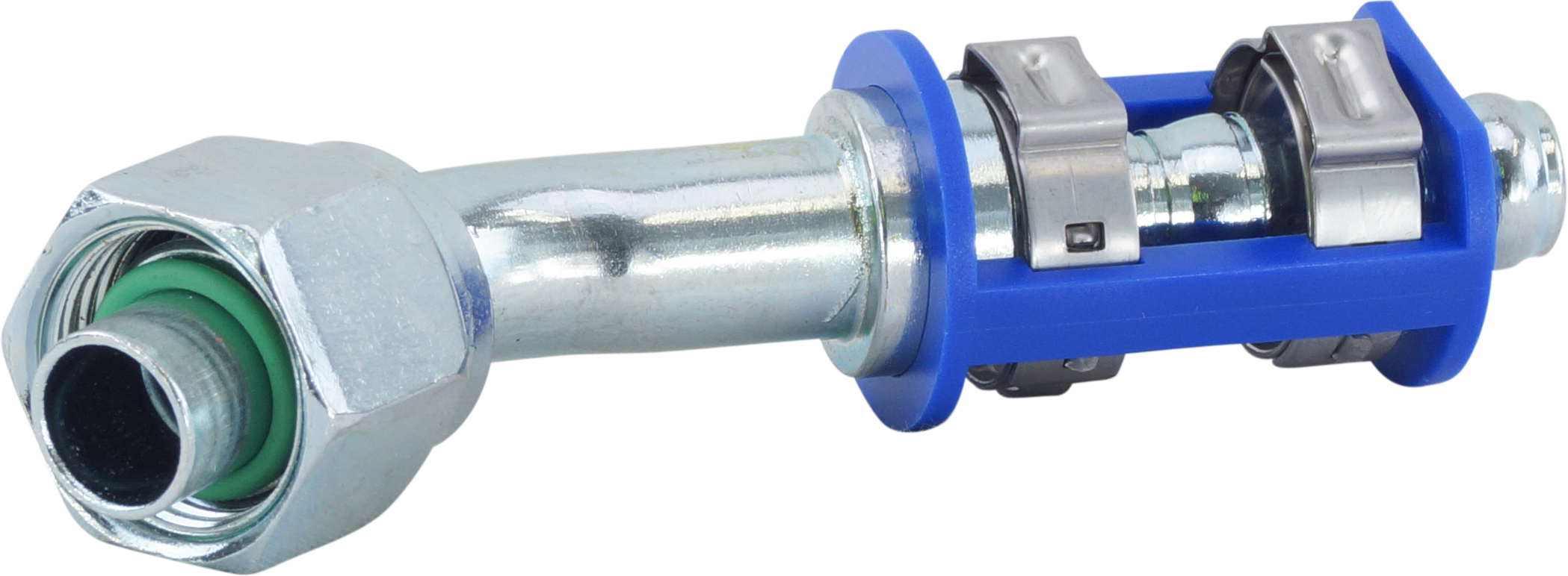 HOSE FITTING, LOKCLIP, FOR, 45 DEG, #8, STEEL, REDUCED BARRIER
