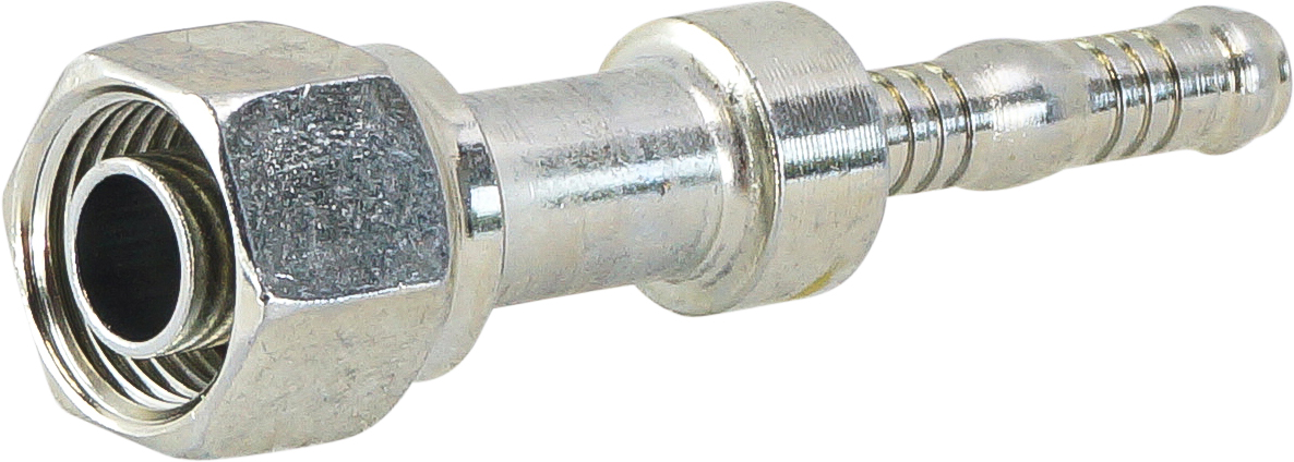 HOSE FITTING, LOKCLIP, FOR, STR, #8-#6 HOSE, STEEL, STEP-DOWN, REDUCED BARRIER