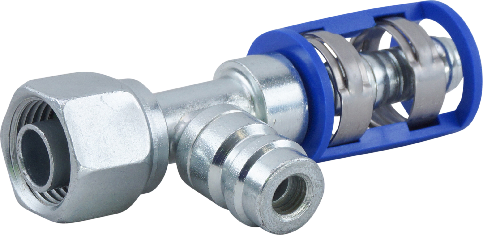 HOSE FITTING, LOKCLIP, FOR, STR, #8, STEEL, REDUCED BARRIER, R134A ACCESS