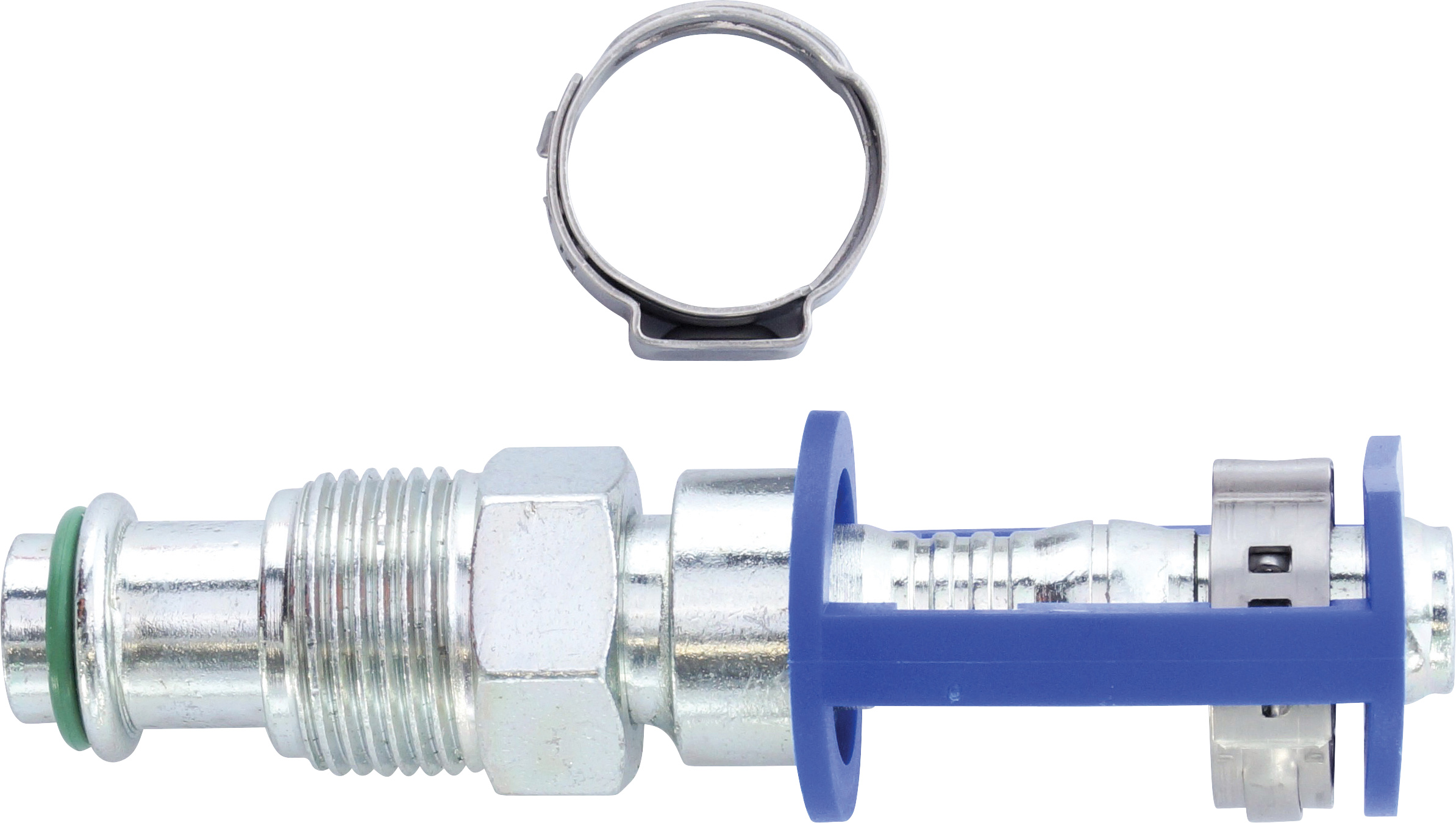 HOSE FITTING, LOKCLIP, MOR, STR, #8, STEEL, REDUCED BARRIER
