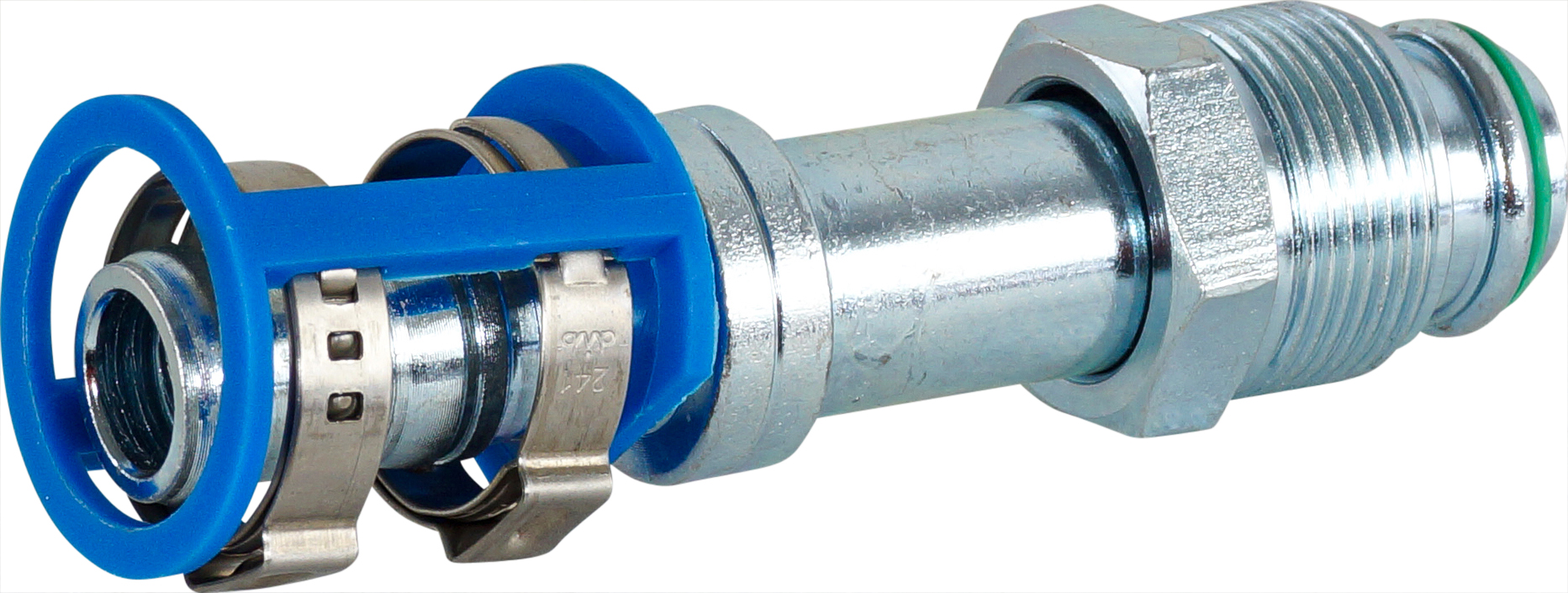HOSE FITTING, LOKCLIP, MOR, STR, #12, STEEL, REDUCED BARRIER