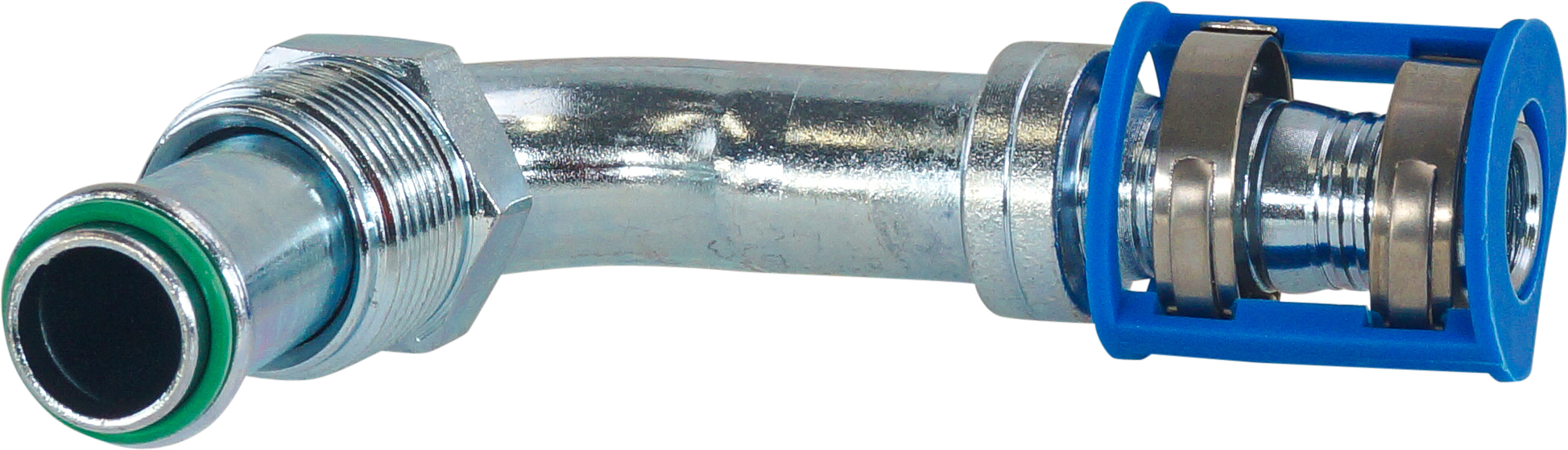 HOSE FITTING, LOKCLIP, MOR, 90 DEG, #12, STEEL, REDUCED BARRIER