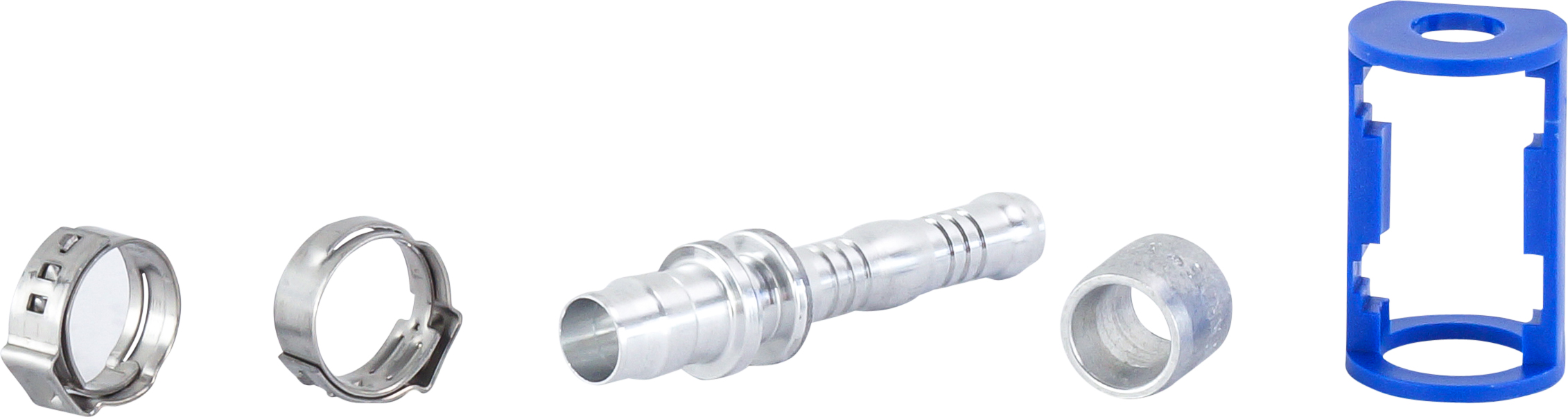 HOSE REPAIR FITTING, LOKRING, LOKCLIP, 8MM, #6, ALUMINIUM, REDUCED BARRIER