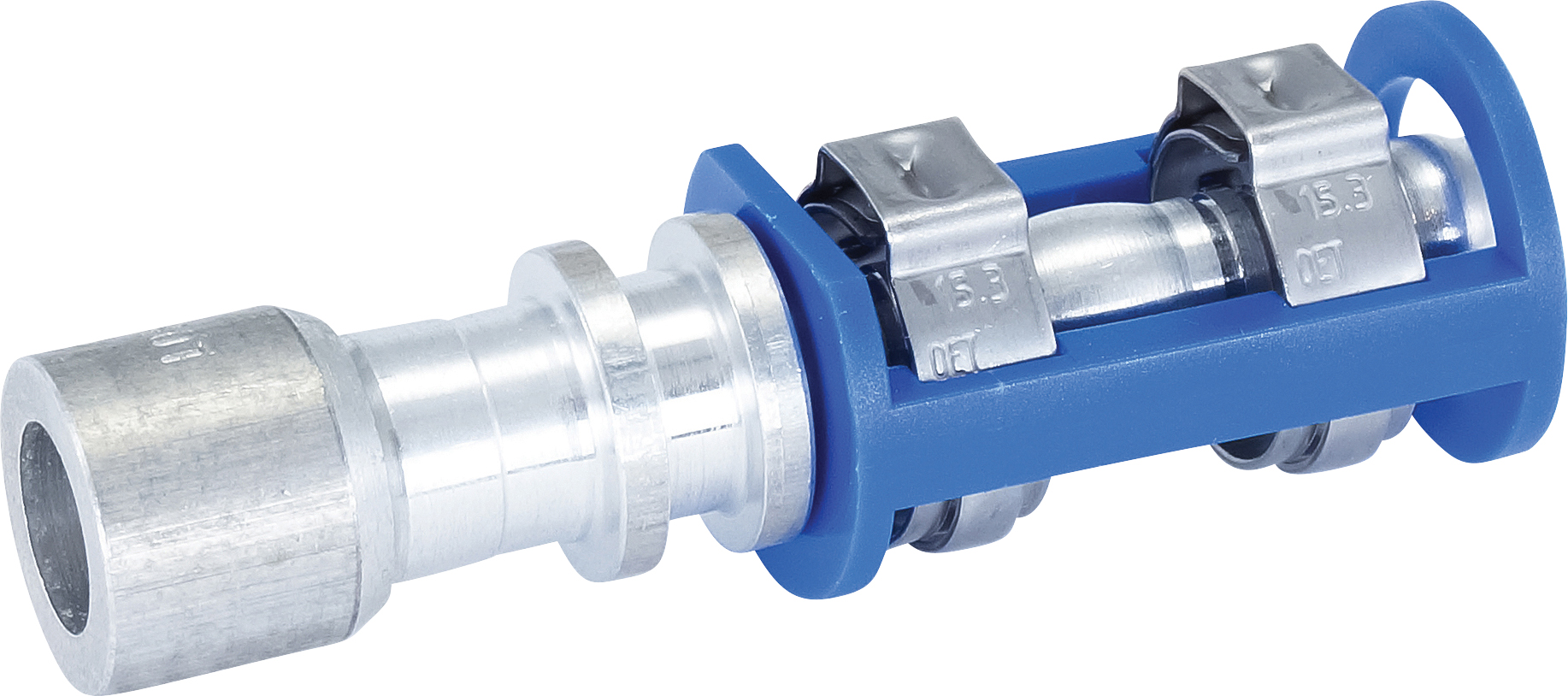 HOSE REPAIR FITTING, LOKRING, LOKCLIP, 9.53MM, #6, ALUMINIUM, REDUCED BARRIER