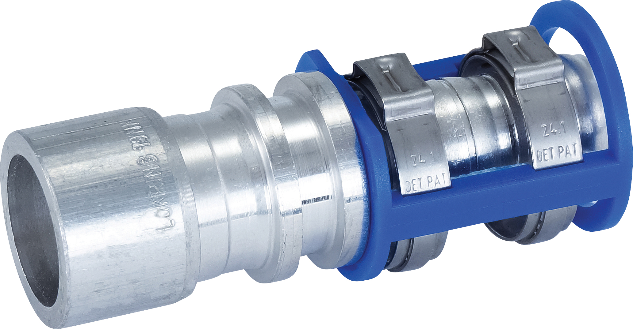 HOSE REPAIR FITTING, LOKRING, LOKCLIP, 19MM, #12, ALUMINIUM, REDUCED BARRIER