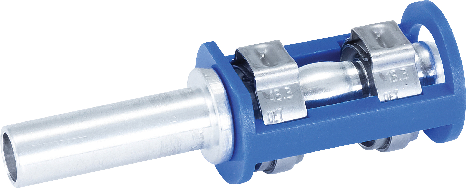 HOSE REPAIR FITTING, LOKRING, LOKCLIP, OPEN-ENDED, 9.53MM, #6, ALUMINIUM, REDUCED BARRIER