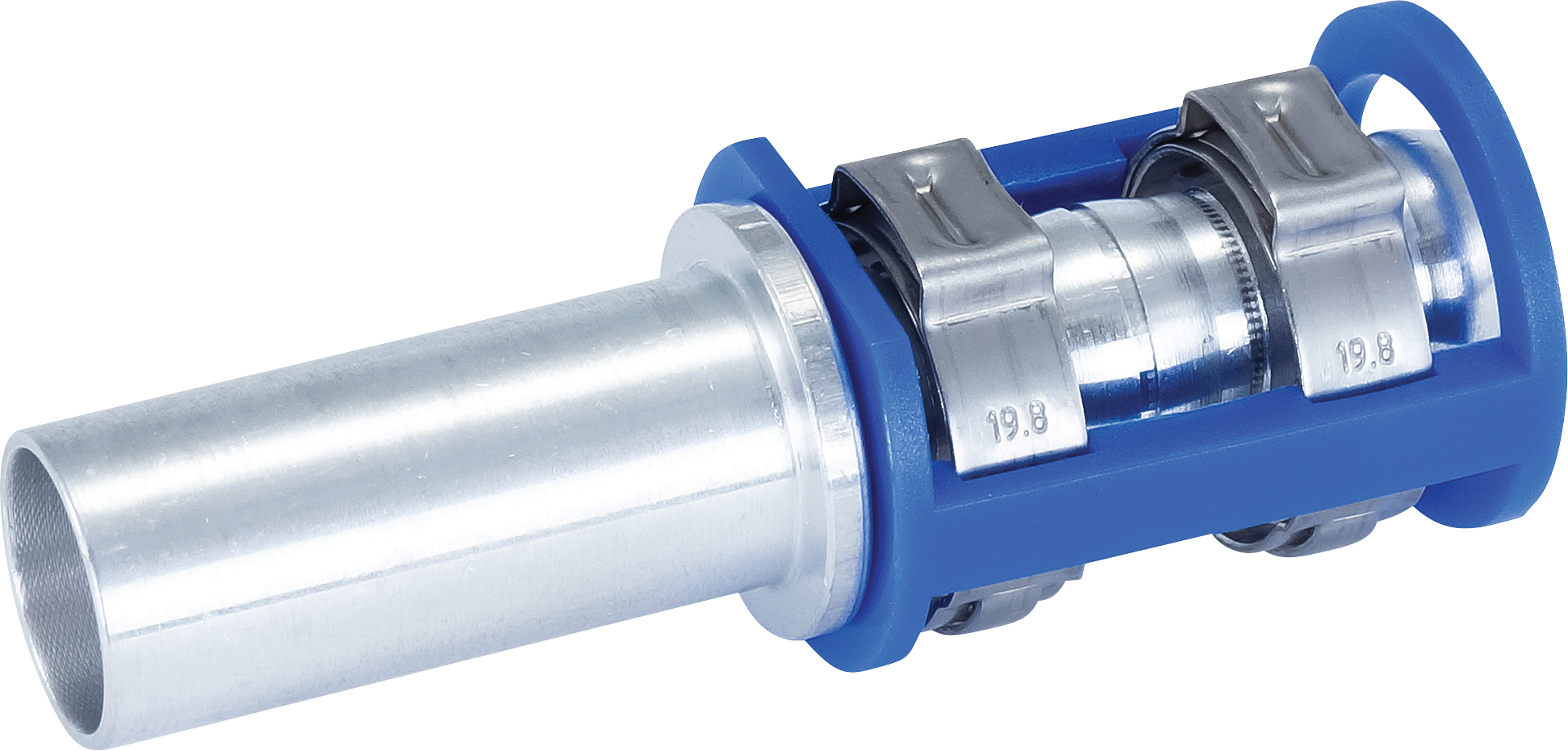HOSE REPAIR FITTING, LOKRING, LOKCLIP, OPEN-ENDED, 16MM, #10, ALUMINIUM, REDUCED BARRIER