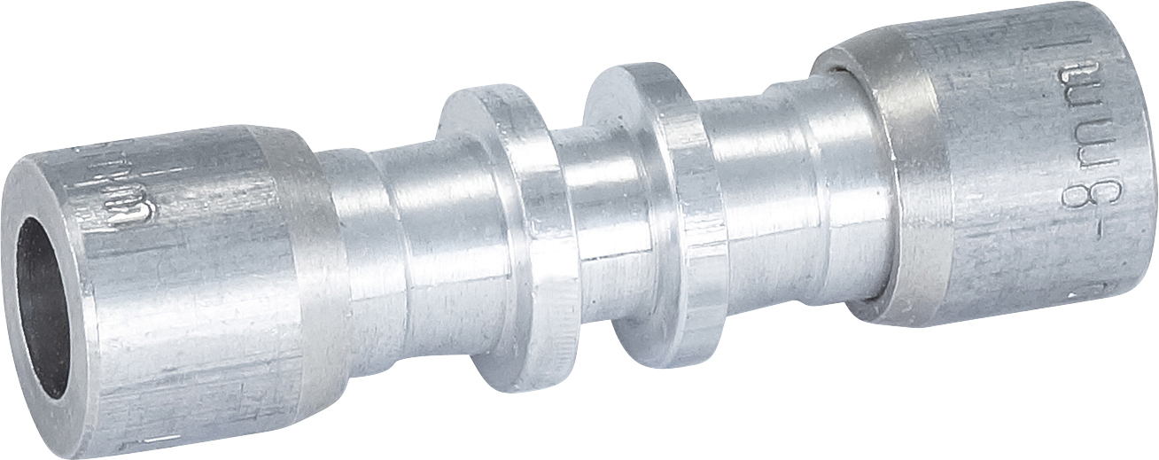 HOSE REPAIR FITTING, LOKRING, JOINER, 8.0MM (#5), ALUMINIUM, STANDARD