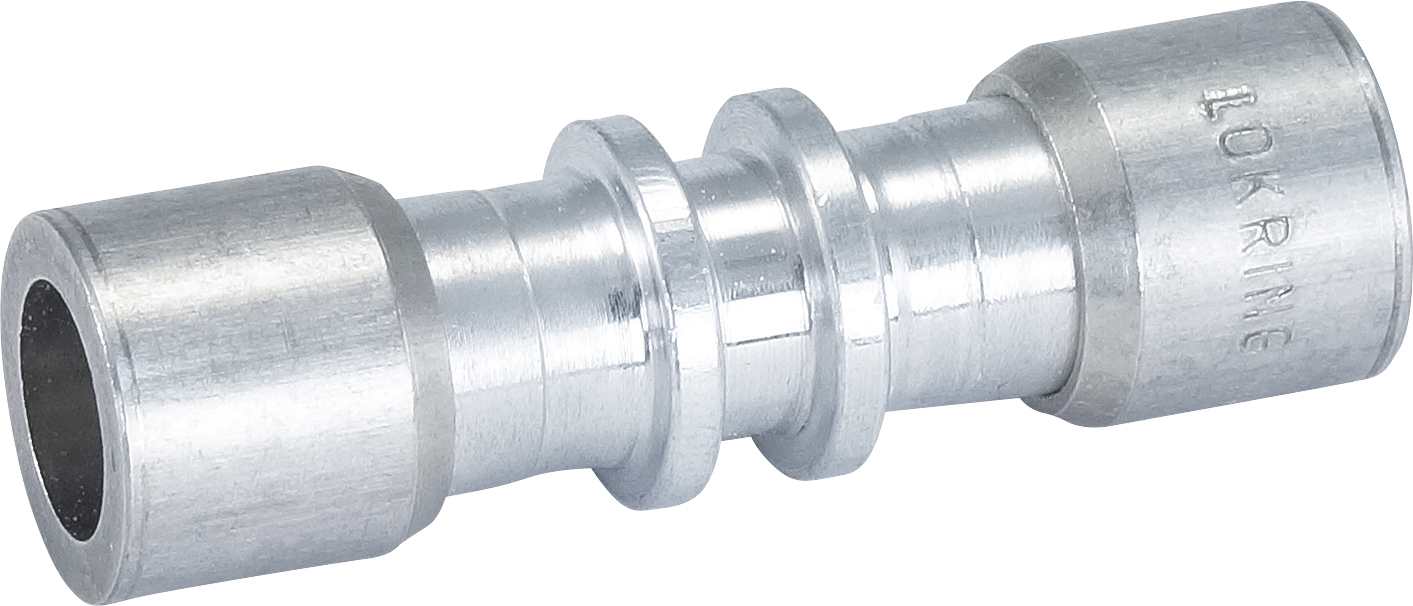 HOSE REPAIR FITTING, LOKRING, JOINER, 10MM (#6), ALUMINIUM, STANDARD