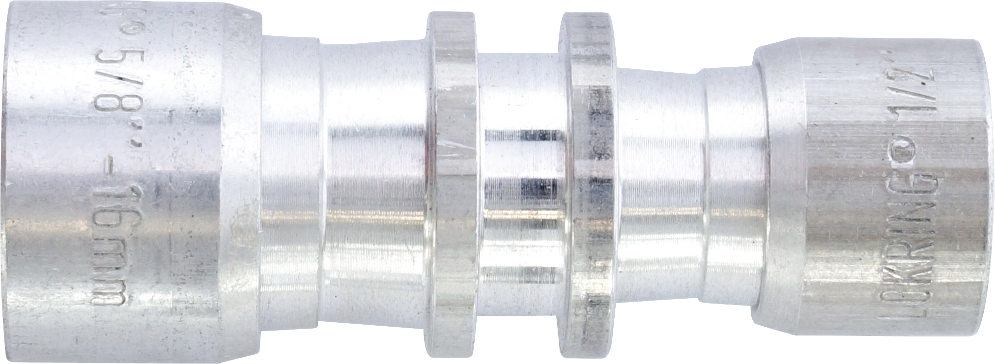HOSE REPAIR FITTING, LOKRING, JOINER, 16MM-12.7MM, ALUMINIUM, REDUCING