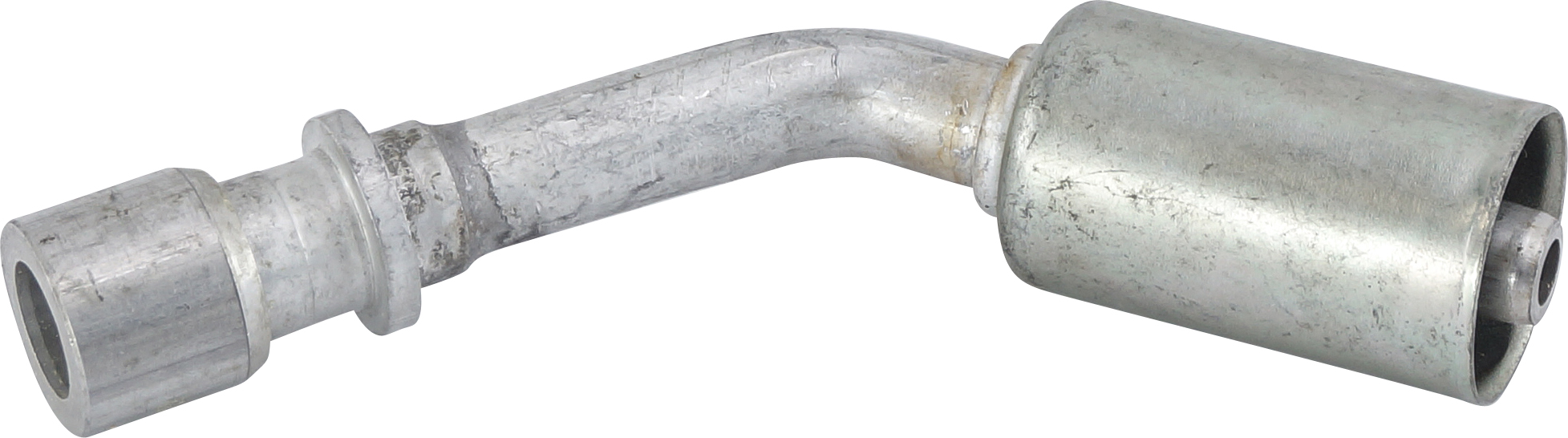 HOSE REPAIR FITTING, LOKRING, BEADLOCK, 9.53, #6, ALUMINIUM, STANDARD BARRIER 45 DEG