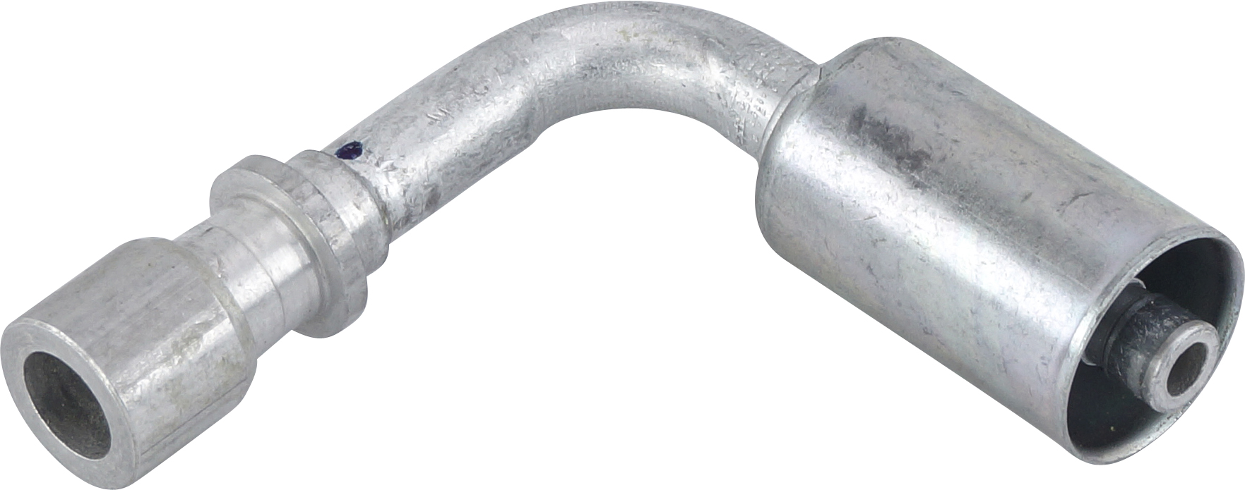 HOSE REPAIR FITTING, LOKRING, BEADLOCK, 9.53MM, #6 ALUMINIUM, STANDARD BARRIER 90 DEG