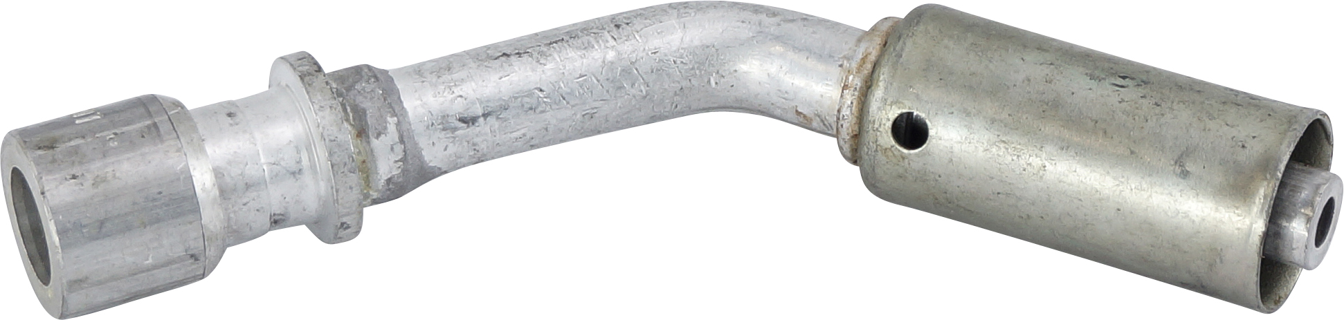 HOSE REPAIR FITTING, LOKRING, BEADLOCK, 9.5MM, #6, ALUMINIUM, REDUCED BARRIER 45 DEG