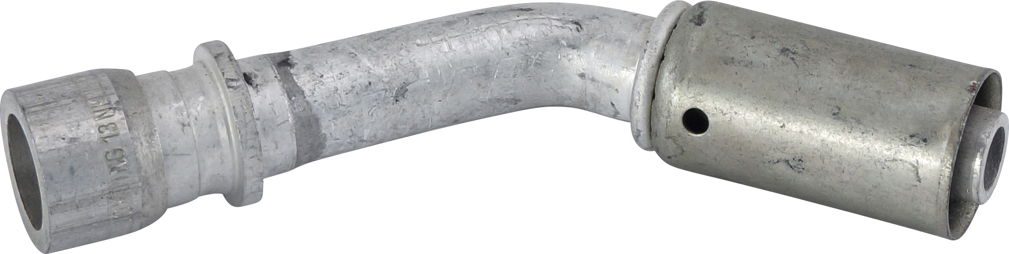 HOSE REPAIR FITTING, LOKRING, BEADLOCK, 13MM, #8, ALUMINIUM, REDUCED BARRIER 45 DEG