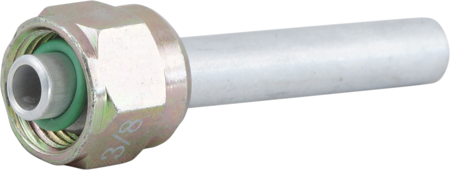 HOSE REPAIR FITTING, LOKRING, OPEN-ENDED, FOR, 9.53MM, #6, ALUMINIUM, STANDARD, O-REPFIT6M
