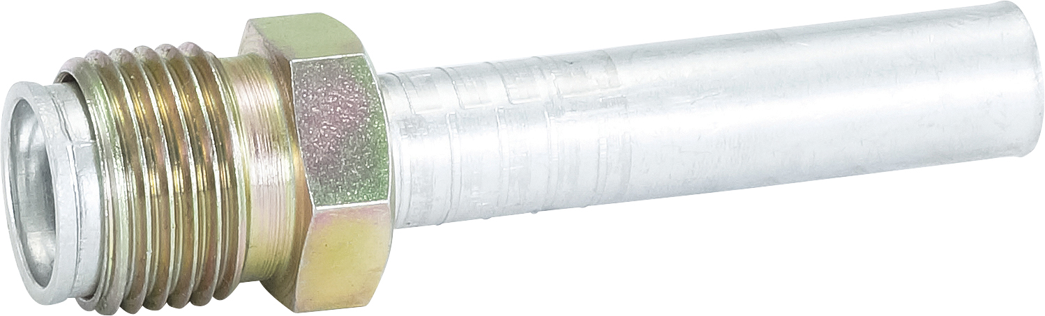 HOSE REPAIR FITTING, LOKRING, OPEN-ENDED, MIO, 9.53MM, #6, ALUMINIUM, STANDARD, O-REPFIT6F
