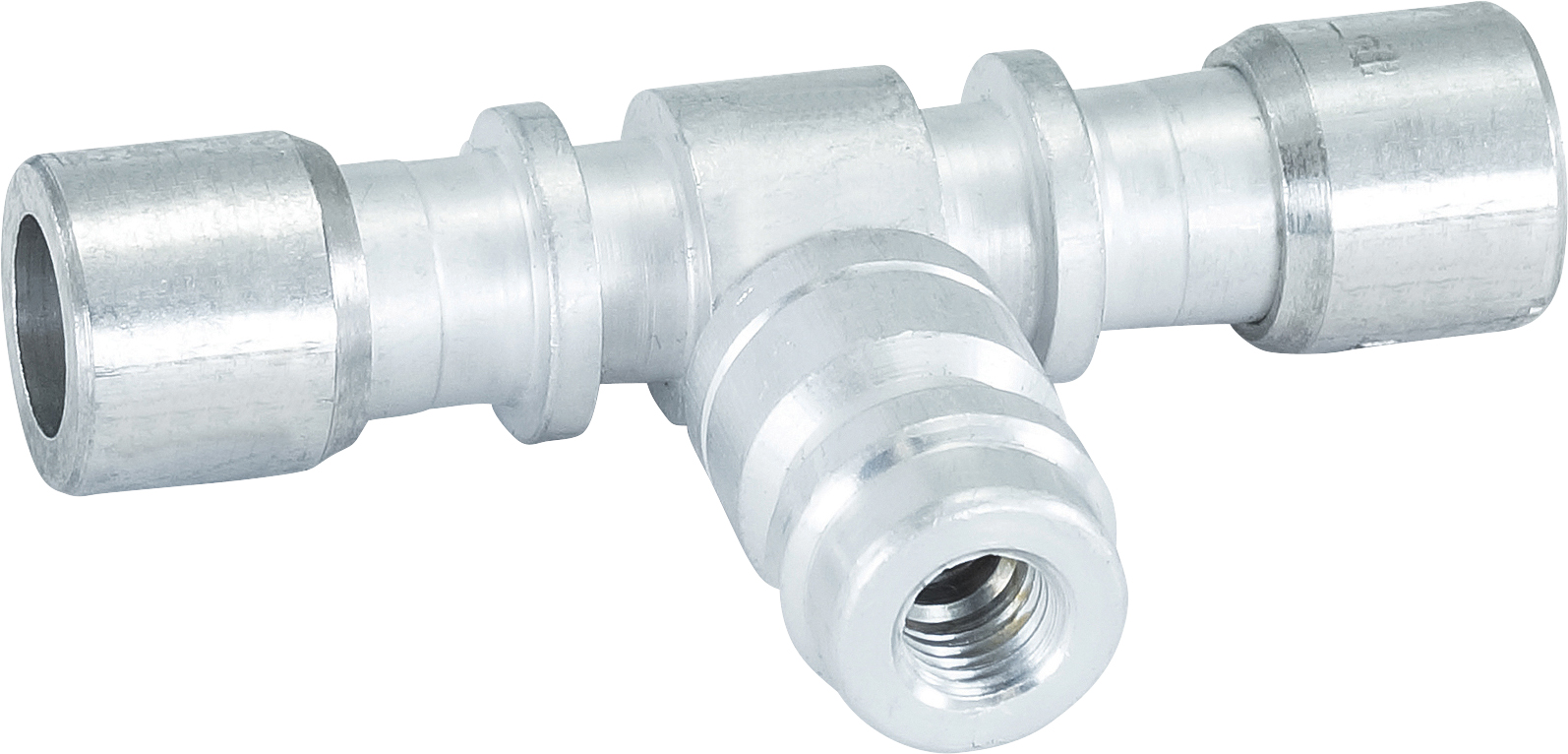 HOSE REPAIR FITTING, LOKRING, JOINER, 10MM, ALUMINIUM, SPLICER, R134A ACCESS PORT