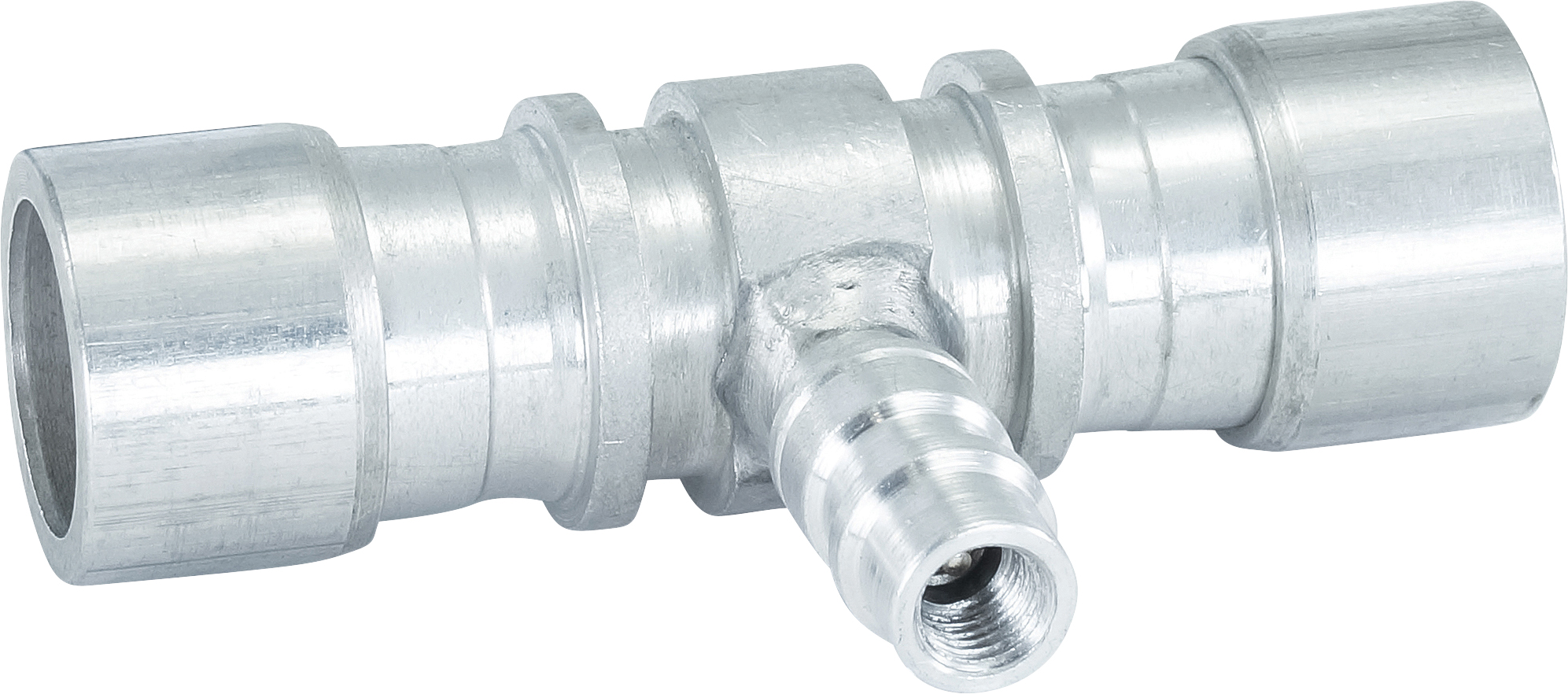 HOSE REPAIR FITTING, LOKRING, JOINER, 19MM, ALUMINIUM, SPLICER, R134A ACCESS PORT