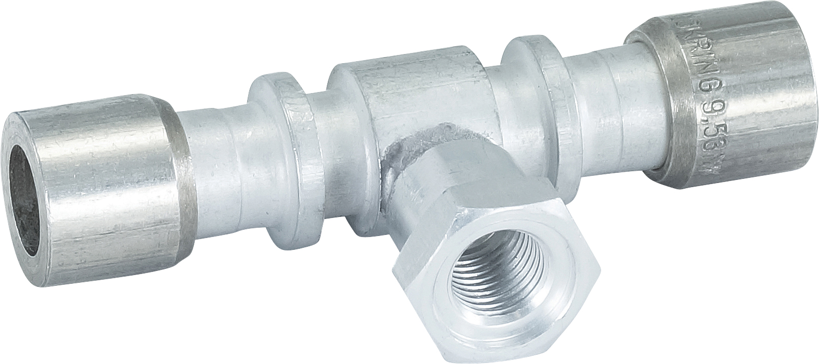 HOSE REPAIR FITTING, LOKRING, JOINER, 9.5MM, ALUMINIUM, SPLICER, FEM SW PORT (TAKES MALE SW)