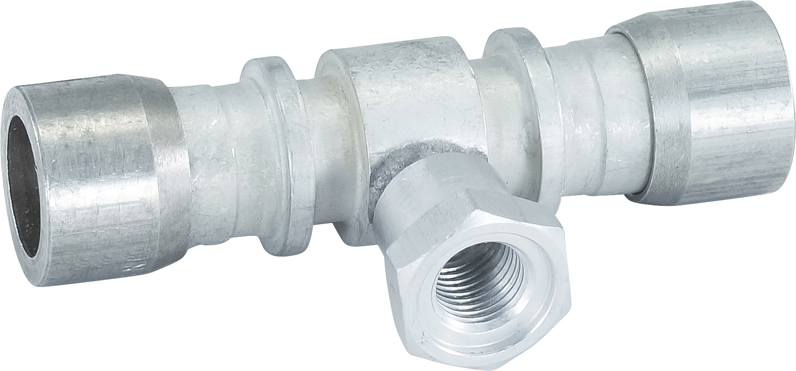 HOSE REPAIR FITTING, LOKRING, JOINER, 13MM, ALUMINIUM, SPLICER, FEM SW PORT (TAKES MALE SW)