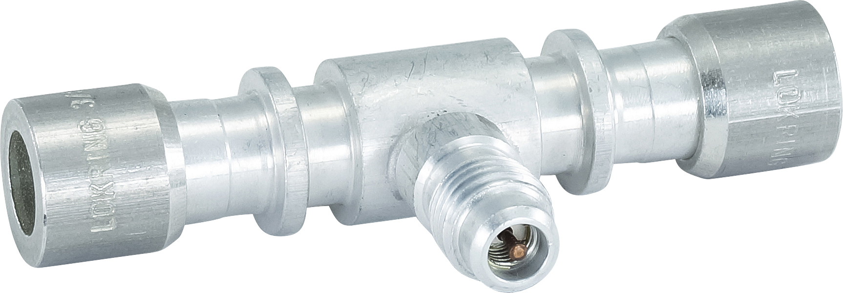 HOSE REPAIR FITTING, LOKRING, JOINER, 9.53MM, ALUMINIUM, SPLICER, R12 ACCESS, MALE SW PORT