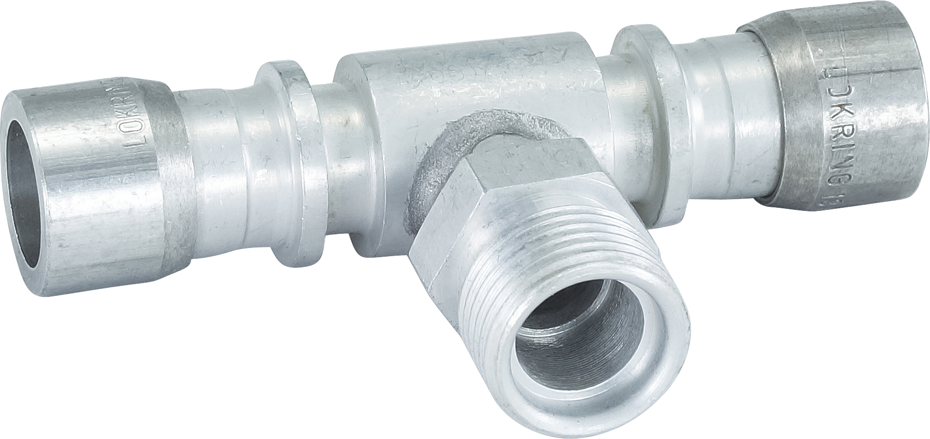 HOSE REPAIR FITTING, LOKRING, TEE, 13MM, #8 MIO, ALUMINIUM
