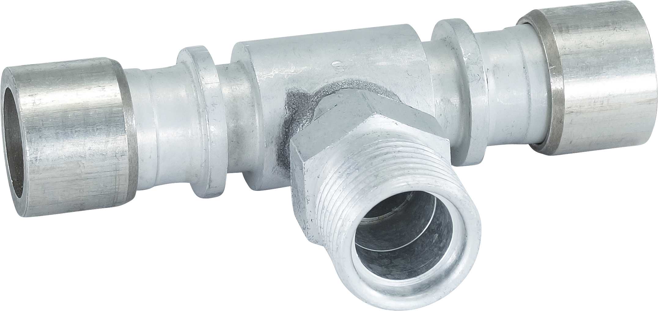 HOSE REPAIR FITTING, LOKRING, TEE, 16MM, #10 MIO, ALUMINIUM