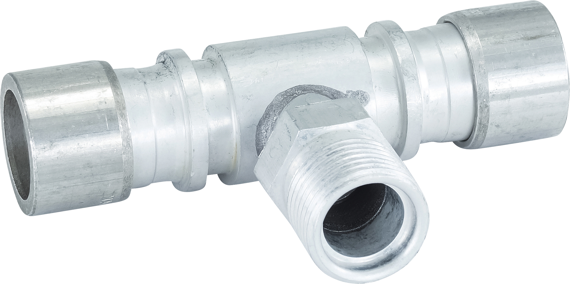HOSE REPAIR FITTING, LOKRING, TEE, 19MM, #10 MIO, ALUMINIUM