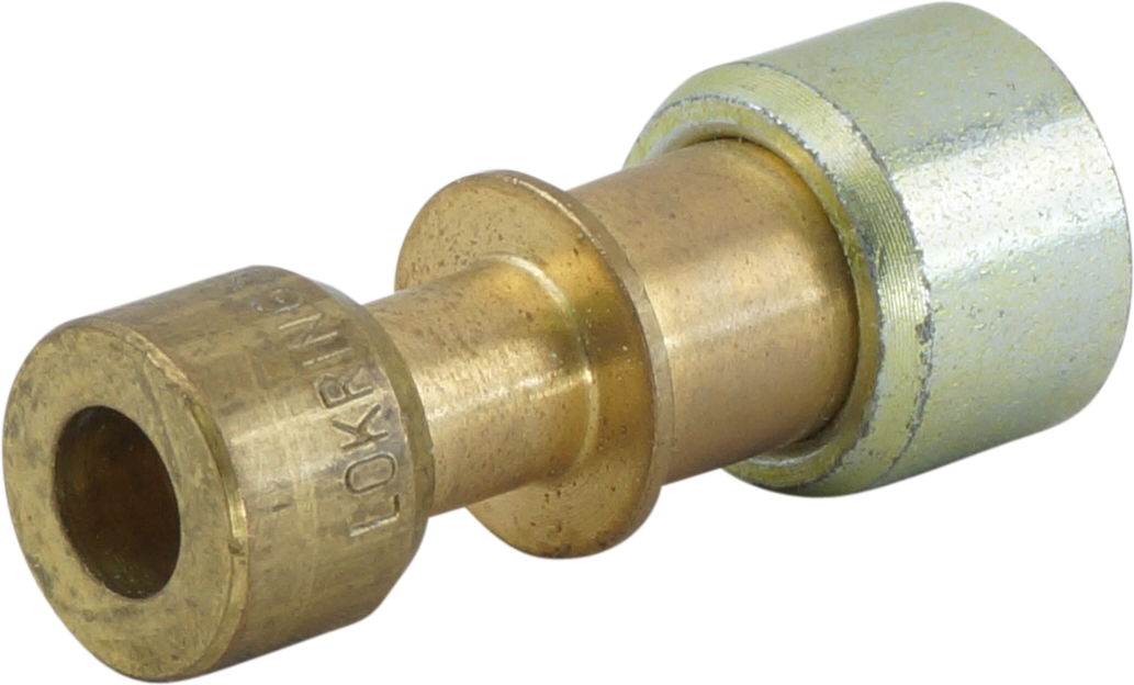 HOSE REPAIR FITTING, LOKRING, JOINER, 9.5MM-6.0MM, BRASS, LOKRING