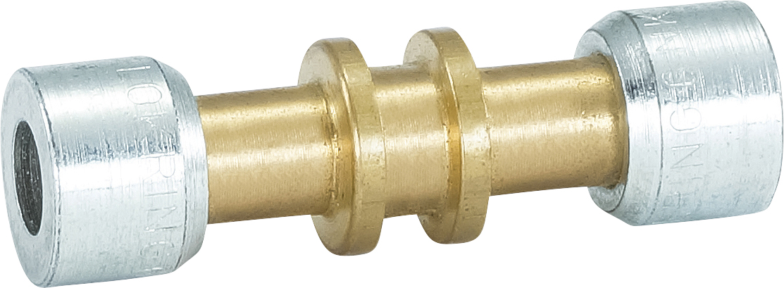 HOSE REPAIR FITTING, LOKRING, JOINER, 6MM, BRASS, LOKRING