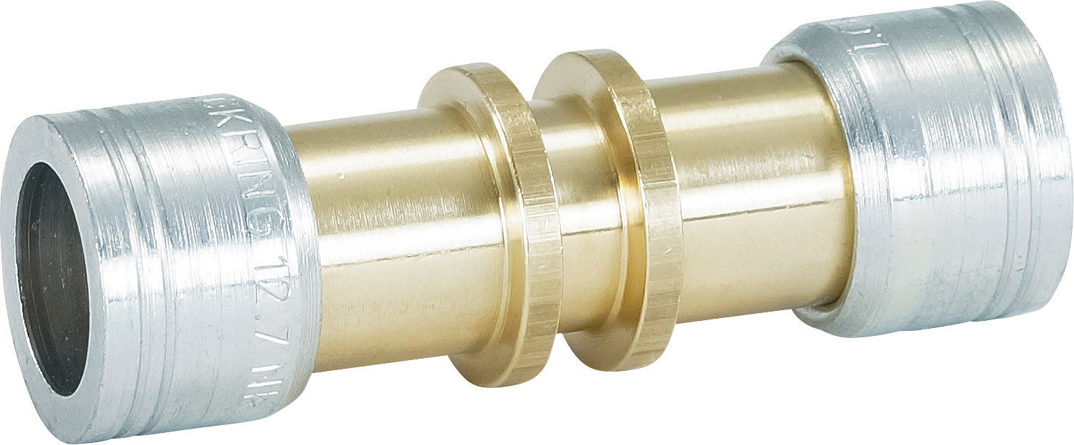 HOSE REPAIR FITTING, LOKRING, JOINER, 12.7MM, BRASS, LOKRING