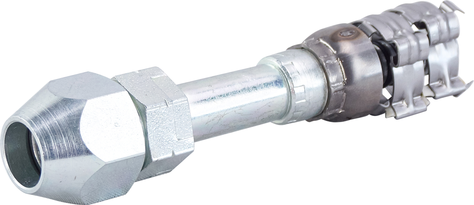 HOSE REPAIR FITTING, SUPER-CLAMP, PIPE TO SUPERFLEX HD, (#8), STEEL, WITH CLIPS