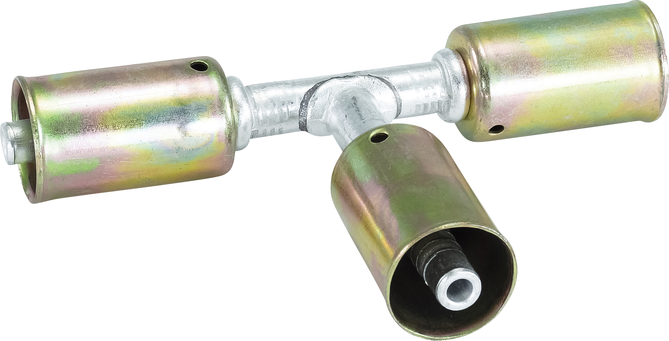 HOSE SPLICER, BARB, TEE, #6, ALUMINIUM