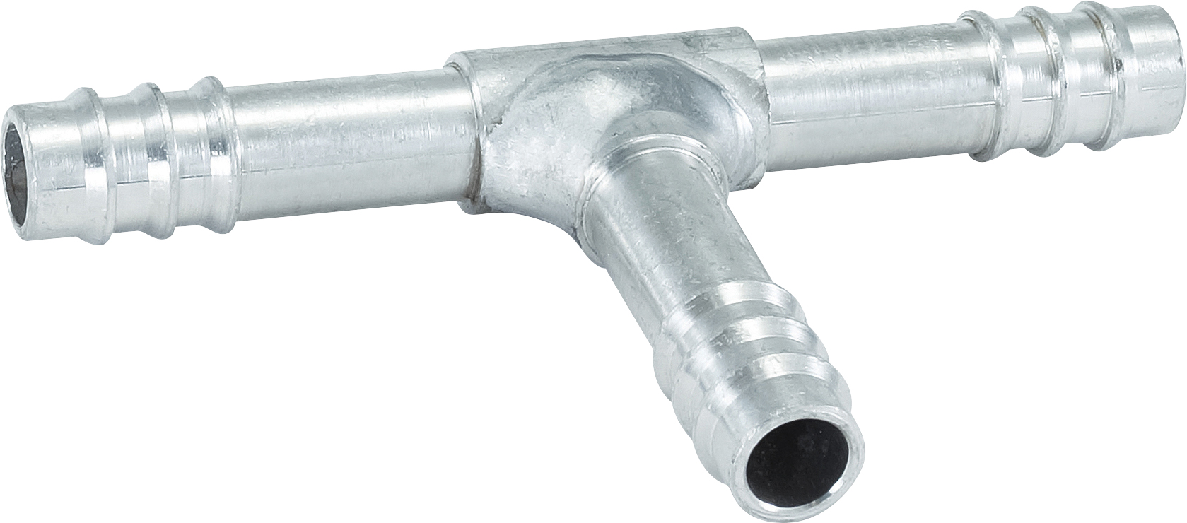 HOSE SPLICER, BARB, TEE, #8, ALUMINIUM