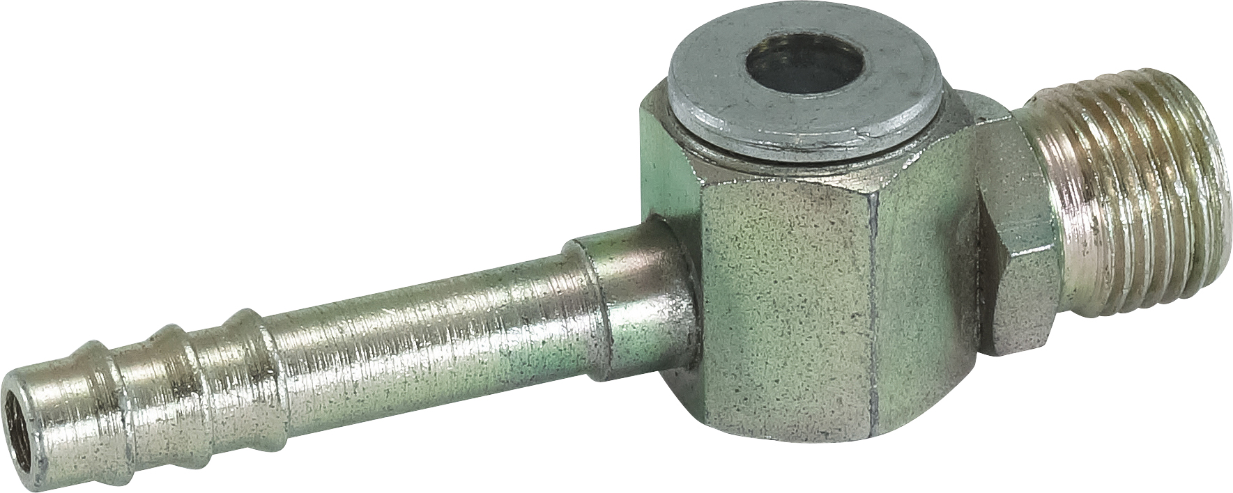 HOSE SPLICER, BARB, MIO, #6, ALUMINIUM, WITH SIGHT GLASS